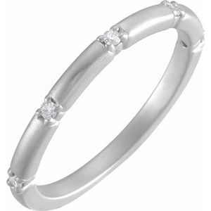 14K White .07 CTW Diamond Five-Stone Anniversary Band -123948:600:P-ST-WBC