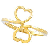 10K Yellow 14 mm Double Heart Ring-5235:11025:P-ST-WBC