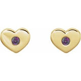 14K Yellow Chatham¬Æ Lab-Created Alexandrite Heart Earrings      -86336:635:P-ST-WBC