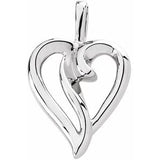 Platinum Heart Pendant-80737:225102:P-ST-WBC