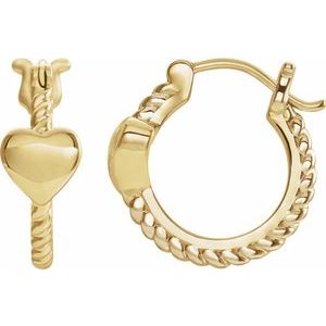 14K Yellow 14 mm Heart Rope Hoop Earrings-653402:600:P-ST-WBC