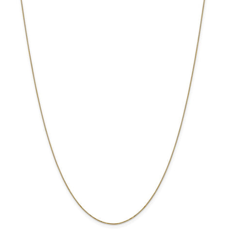 14k .5mm Carded Box Chain-WBC-5BY-20