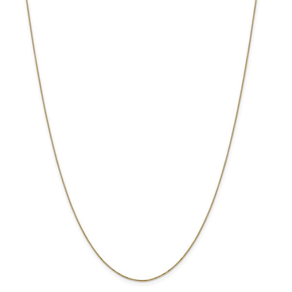 14k .5mm Carded Box Chain-WBC-5BY-18