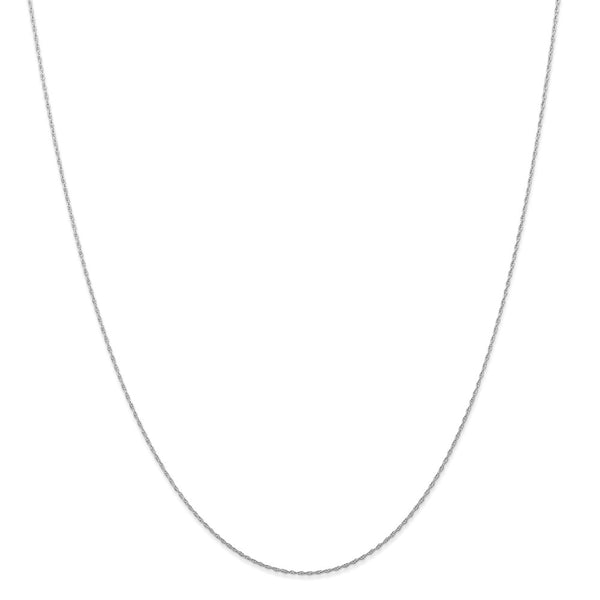 14k White Gold .5 mm Carded Cable Rope Chain-WBC-5RW-22