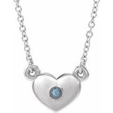 Sterling Silver Chatham¬Æ Created Alexandrite Heart 16" Necklace                  -86335:60027:P-ST-WBC