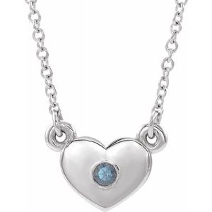 Sterling Silver Chatham¬Æ Created Alexandrite Heart 16" Necklace                  -86335:60027:P-ST-WBC