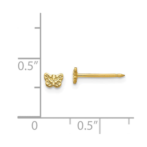 Inverness 24k Plated Petite Butterfly Earrings-WBC-60E