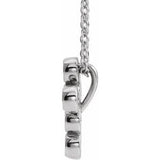 Platinum 1/6 CTW Diamond Cross 16-18" Necklace-R42379:708:P-ST-WBC