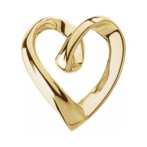 14K Yellow Heart Slide Pendant-81739:249411:P-ST-WBC