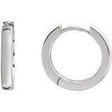 Sterling Silver 14 mm Hinged Hoop Earrings-20172:10014:P-ST-WBC