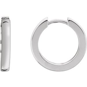 14K White 16 mm Hinged Hoop Earrings-20172:136037:P-ST-WBC