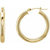 14K Yellow 25 mm Tube Hoop Earrings-20826:163874:P-ST-WBC