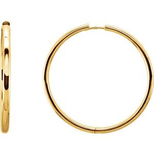 14K Yellow 29 mm Hinged Hoop Earrings-22071:10029:P-ST-WBC