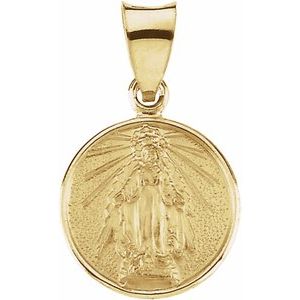 18K Yellow 13 mm Miraculous Medal       -R16944:129582:P-ST-WBC