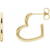 14K Yellow Heart Hoop Earrings-87040:601:P-ST-WBC