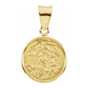 18K Yellow 13 mm St. Michael Medal-R16941:129578:P-ST-WBC