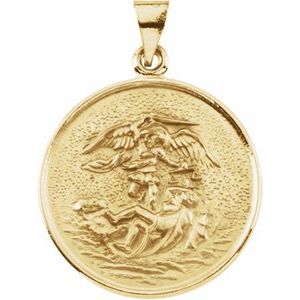 18K Yellow 24.5 mm St. Michael Medal-R16941:129579:P-ST-WBC