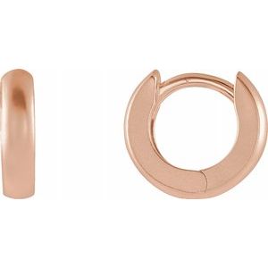 14K Rose 9.5 mm Hinged Hoop Earrings with Bead Blast Finish-21631:300000:P-ST-WBC