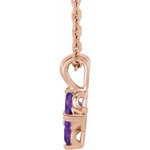14K Rose Youth Amethyst 16-18" Necklace-86694:706:P-ST-WBC