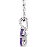 Platinum Youth Amethyst 16-18" Necklace-86694:707:P-ST-WBC