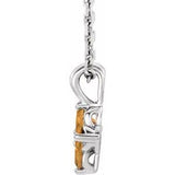 14K White Youth Citrine 16-18" Necklace-86694:740:P-ST-WBC