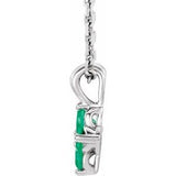 Platinum Youth Emerald 16-18" Necklace-86694:719:P-ST-WBC