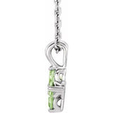 Platinum Youth Peridot 16-18" Necklace-86694:731:P-ST-WBC