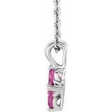 Platinum Youth Pink Tourmaline 16-18" Necklace-86694:739:P-ST-WBC