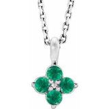 Platinum Youth Emerald 16-18" Necklace-86694:719:P-ST-WBC