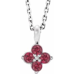 Platinum Youth Ruby 16-18" Necklace-86694:727:P-ST-WBC