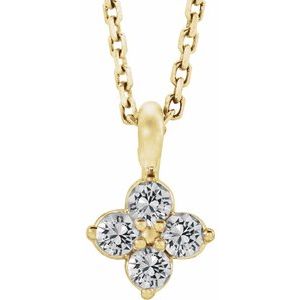 14K Yellow Youth White Sapphire 16-18" Necklace-86694:713:P-ST-WBC