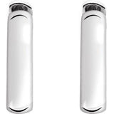 Sterling Silver 14 mm Hinged Earrings-20176:10014:P-ST-WBC