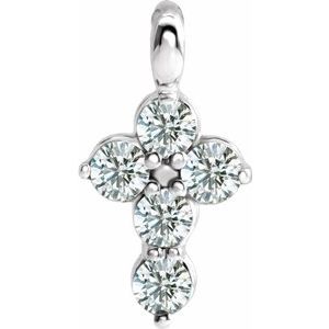 Platinum 1/6 CTW Diamond Cross Pendant-R42363:764:P-ST-WBC