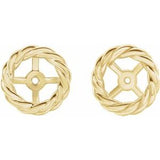 14K Yellow Rope Earring Jackets     -86743:601:P-ST-WBC