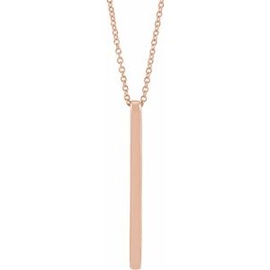 14K Rose Bar 16-18" Necklace-51517:60003:P-ST-WBC