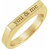 14K Yellow 3 mm Engravable Stackable Ring-50468:296591:P-ST-WBC