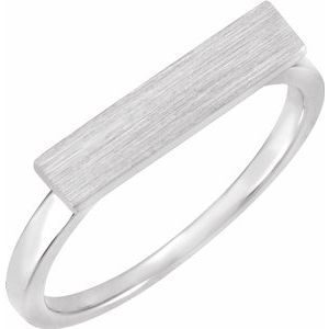 Sterling Silver 16x4 mm Rectangle Signet Ring-51550:105:P-ST-WBC