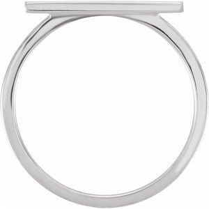 Sterling Silver 16x4 mm Rectangle Signet Ring-51550:105:P-ST-WBC