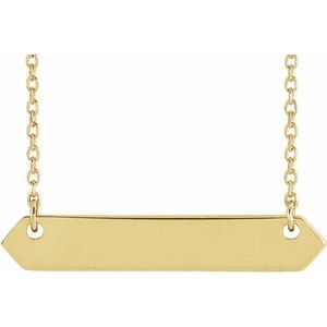 18K Yellow Gold-Plated Sterling Silver 33x6 mm Geometric 16-18" Necklace-86557:604:P-ST-WBC