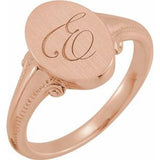 14K Rose 13x9.65 mm Oval Signet Ring-51805:103:P-ST-WBC