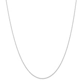 14k White Gold .6 mm Carded Cable Rope Chain-WBC-6RW-22