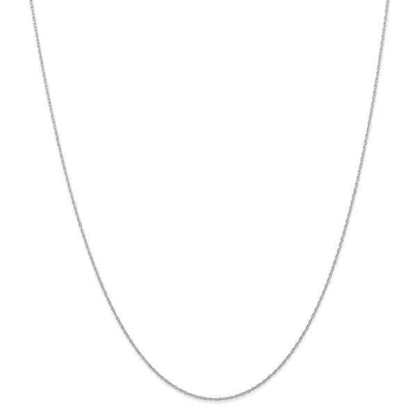 14k White Gold .6 mm Carded Cable Rope Chain-WBC-6RW-22