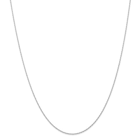 14k White Gold .6 mm Carded Cable Rope Chain-WBC-6RW-22