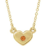 14K Yellow Citrine Heart 16" Necklace   -86335:60053:P-ST-WBC