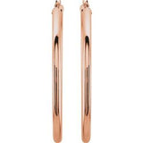 14K Rose 48 mm Tube Hoop Earrings-20826:6007:P-ST-WBC