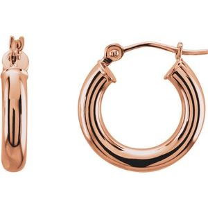 14K Rose 15 mm Tube Hoop Earrings-20826:6001:P-ST-WBC