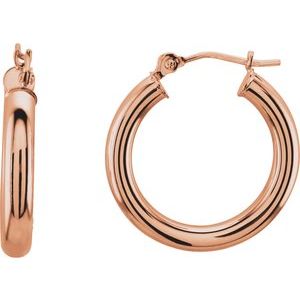 14K Rose 20 mm Tube Hoop Earrings-20826:6002:P-ST-WBC