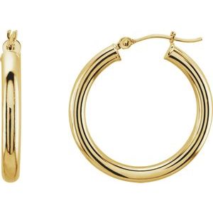 14K Yellow 25 mm Tube Hoop Earrings-20826:163874:P-ST-WBC