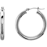 14K White 25 mm Tube Hoop Earrings-20826:163868:P-ST-WBC