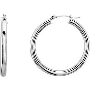 14K White 30 mm Tube Hoop Earrings-20826:163869:P-ST-WBC